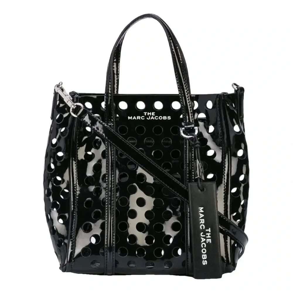 Marc Jacobs Black Perforated Mini Tag Tote NWT - Picture 2 of 2